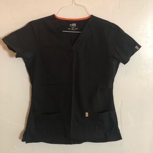 Code Happy Black scrub Top Small